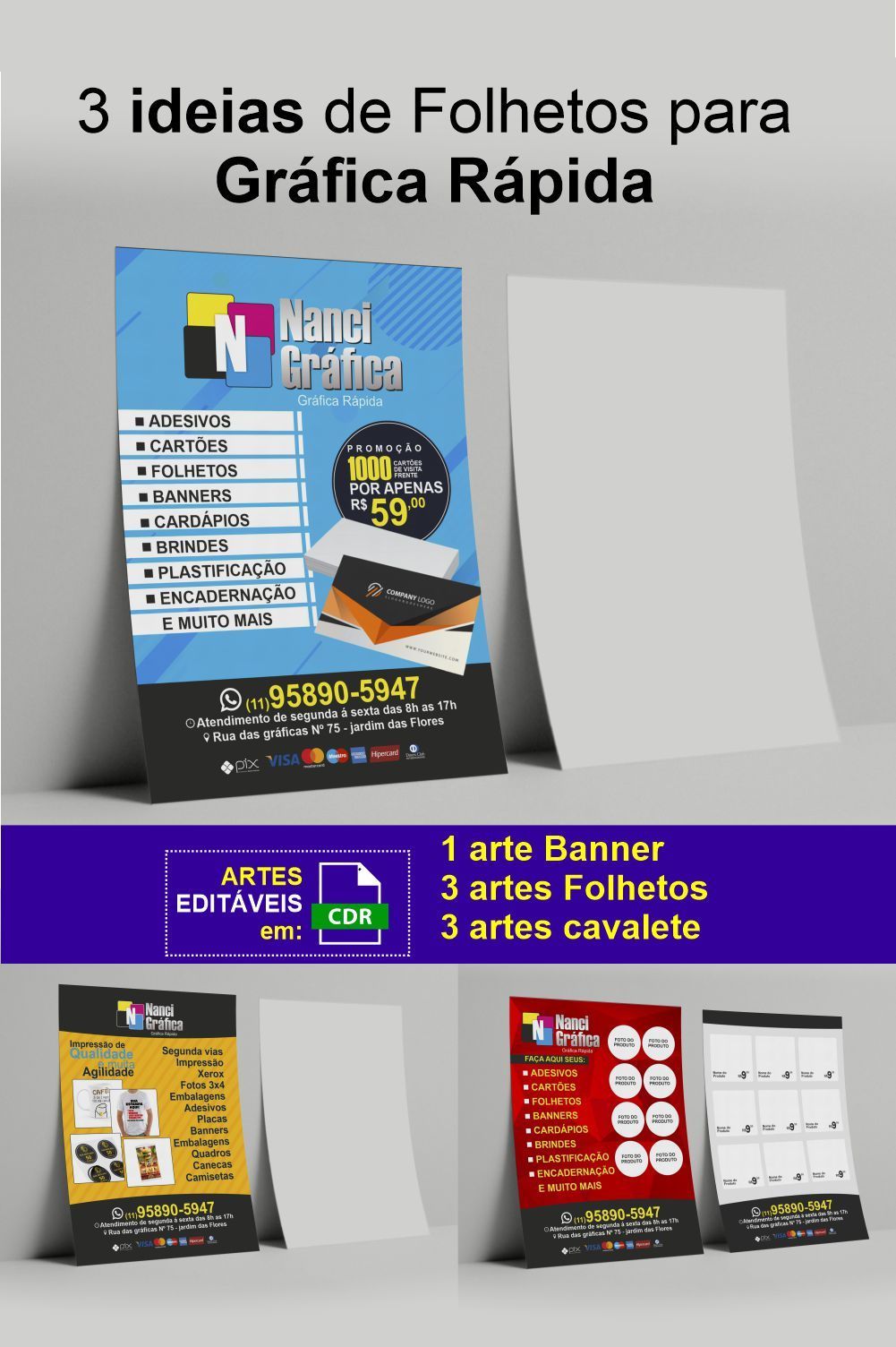 Leia mais sobre o artigo 3 Ideias Folhetos para Gráfica Rápida